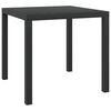 vidaXL Mesa de jard&iacute;n de aluminio y WPC negra 80x80x74 cm