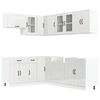 vidaXL Mueble cocina Lucca blanco brillo 11 pzas madera contrachapada
