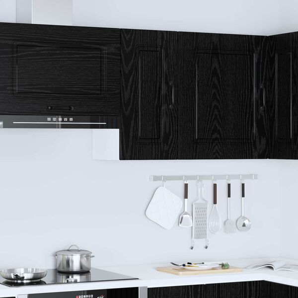 vidaXL Mueble de Cocina con puerta Kalmar Roble Negro 30 x 31 x 60 cm