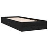 vidaXL Estructura de cama sin colch&oacute;n madera maciza negro 75x190 cm