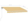 vidaXL Toldo de pie automático amarillo y blanco 350x250 cm