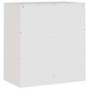 vidaXL Aparador de acero blanco 67x39x73 cm