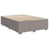 vidaXL Cama box spring con colch&oacute;n tela gris taupe 160x200 cm