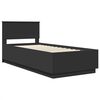 vidaXL Estructura de cama Negro 90 x 200 cm Madera de ingenier&iacute;a