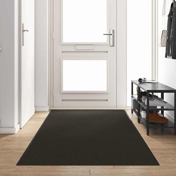 vidaXL Felpudo Otro Negro 120 x 350 cm Poliamida y PVC