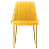 vidaXL Sillas de comedor 2 uds terciopelo amarillo