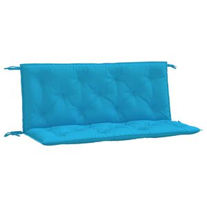 vidaXL Cojines de banco de jard&iacute;n 2 uds azul claro 120x50x7 cm