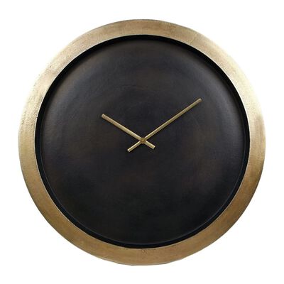 Gifts Amsterdam Reloj de pared Avigon aluminio dorado y negro 55 cm