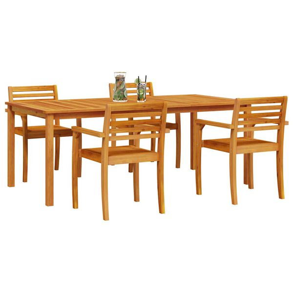 vidaXL Conjunto de Comedor de Jard&iacute;n 7 pcs Marr&oacute;n