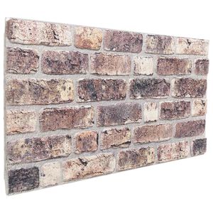 vidaXL Paneles de pared 10 uds. 100 x 50 cm Marr&oacute;n Oscuro Espuma EPS