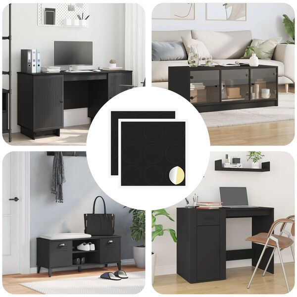 vidaXL Cubierta de Tornillo Autoadhesiva 2 pcs Negro &Oslash; 20 x 0,5 mm