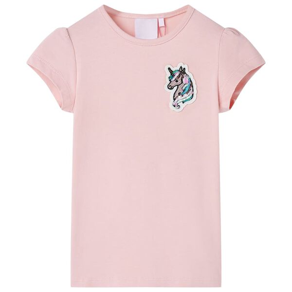 Camiseta infantil rosa claro 140