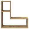 vidaXL Estantes cubo de pared 2 uds madera roble artisan 50x15x50 cm