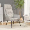 vidaXL Sill&oacute;n de relax de cuero sint&eacute;tico de ante gris claro