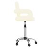 vidaXL Silla de comedor giratoria de cuero sint&eacute;tica crema