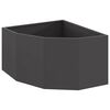 vidaXL Macetero de Esquina Negro 60 x 60 x 35 cm Acero