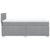 vidaXL Cama box spring con colch&oacute;n tela gris claro 90x190 cm