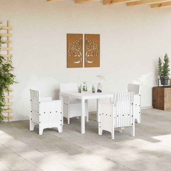 vidaXL Mesa de comedor de jardín 100 x 100 x 73 cm ratán sintético