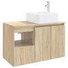 vidaXL Juego de muebles de ba&ntilde;o 2 uds. Roble Sonoma