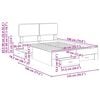 vidaXL Estructura de cama con cabecera Gris Concreto 140 x 190 cm