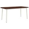 vidaXL Mesa de comedor con borde natural 160 x 80 x 75 cm