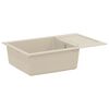 vidaXL Lavabo Beige 780 x 500 mm 80% Cuarzo y 20% Resina