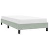 vidaXL Estructura de cama sin colchón terciopelo gris claro 100x210 cm