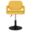 vidaXL Silla de comedor giratoria de tela amarilla mostaza