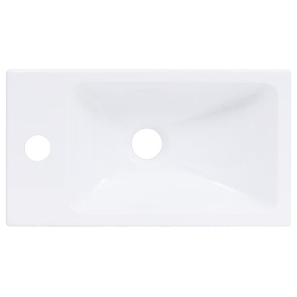 vidaXL Lavabo SMC blanco 400x220x90 mm