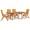 vidaXL Conjunto de Comedor de Jard&iacute;n 5 pcs Marr&oacute;n