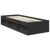 vidaXL Estructura de cama Negro 75 x 190 cm Madera de pino macizo