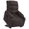 vidaXL Sillón reclinable elevable tela marrón oscuro