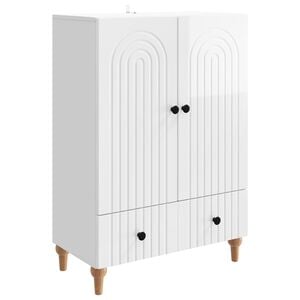 vidaXL Aparador Brillante 66 x 34,5 x 95 cm Madera de Ingenier&iacute;a