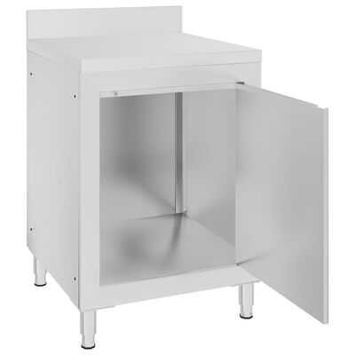 vidaXL Mesa de trabajo comercial mueble acero inoxidable 60x60x96 cm