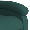 vidaXL Sill&oacute;n reclinable de masaje el&eacute;ctrico tela verde oscuro