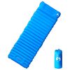 vidaXL Colch&oacute;n de camping autoinflable con almohada 1 persona azul