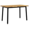 vidaXL Mesa de comedor con borde natural 120 x 70 x 75 cm