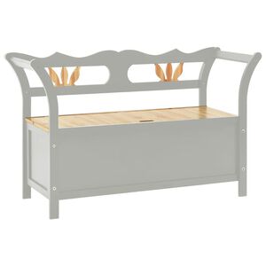 vidaXL Banco madera maciza de abeto gris 107x45x75,5 cm
