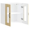 vidaXL Armario de cocina de pared con puerta de cristal "Kalmar" de, roble Sonoma, madera de ingenier&iacute;a