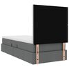 vidaXL Cama con almacenamiento y colch&oacute;n Gris oscuro 90 x 190 cm
