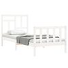 vidaXL Estructura de cama sin colch&oacute;n madera de pino blanca 90x200 cm