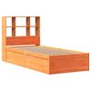 vidaXL Estructura de cama sin colch&oacute;n madera maciza marr&oacute;n 90x190 cm