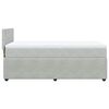 vidaXL Cama box spring con colch&oacute;n terciopelo gris claro 80x200 cm