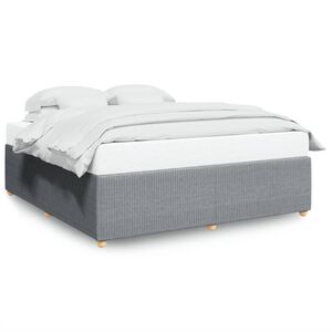 vidaXL Cama sin colch&oacute;n tela gris claro 180x200 cm