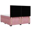 vidaXL Cama box spring con colch&oacute;n terciopelo rosa 180x200 cm