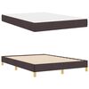 vidaXL Cama tipo Box Spring Marr&oacute;n Oscuro 140 x 190 cm tela