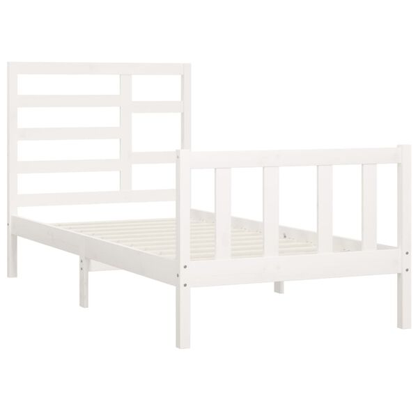 vidaXL Estructura cama sin colchón madera maciza pino blanca 100x200cm
