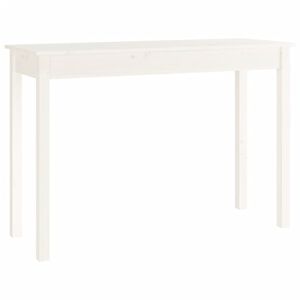 vidaXL Mesa consola de madera maciza de pino blanco 110x40x75 cm