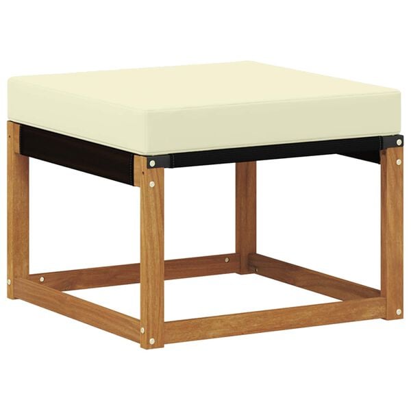 vidaXL Conjunto de sof&aacute;s de exterior con coj&iacute;n 6 pcs Natural y Crema