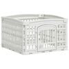 vidaXL Parque para Perros de 4 Paneles Blanco 63 x 63 x 40 cm Pl&aacute;stico